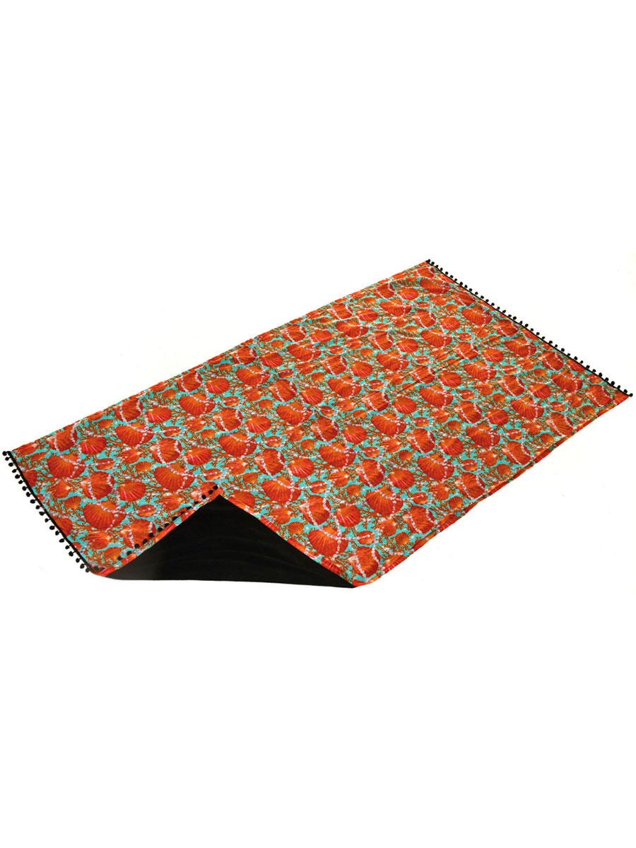 Двулицево парео - кърпа за плаж от 100% памук | Оранжево | MiandMi