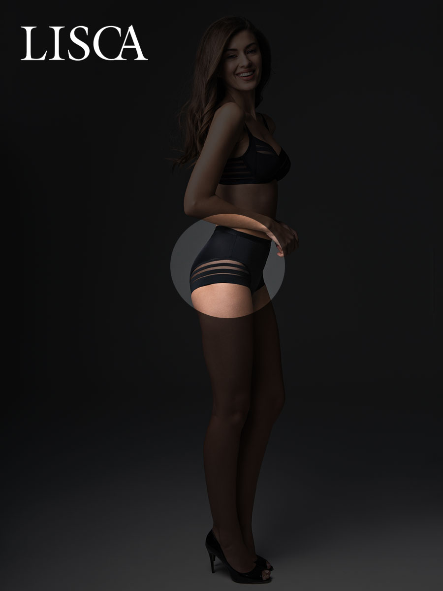 Безшевни оформящи бикини Alegra - висока талия | Lisca | Цвят: Черен