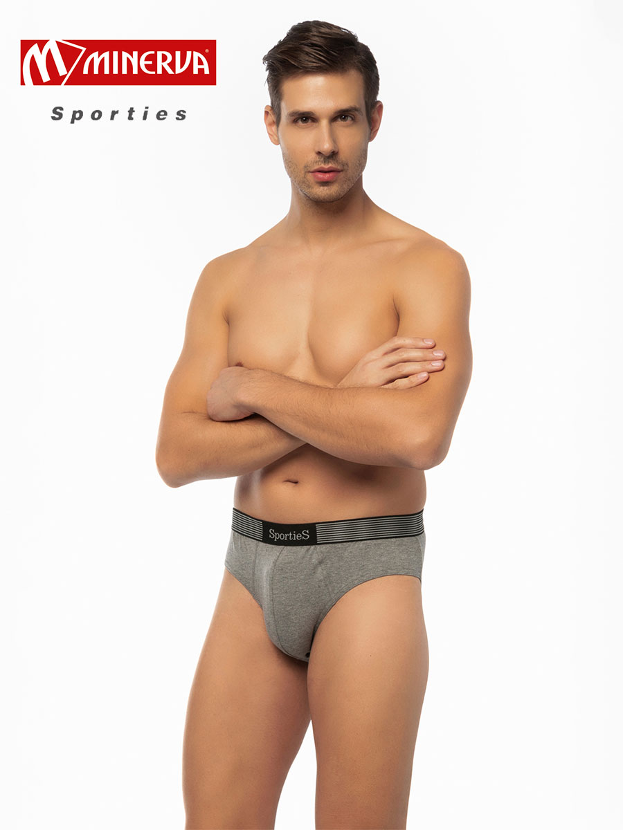 Комплект мъжки слипове Sporties Black Grey | MINERVA | Цвят: Сив меланж
