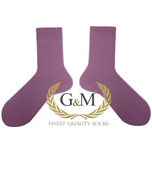 Цветни дамски чорапи от пениран памук и ликра | G&M Socks | Цвят: Лилав