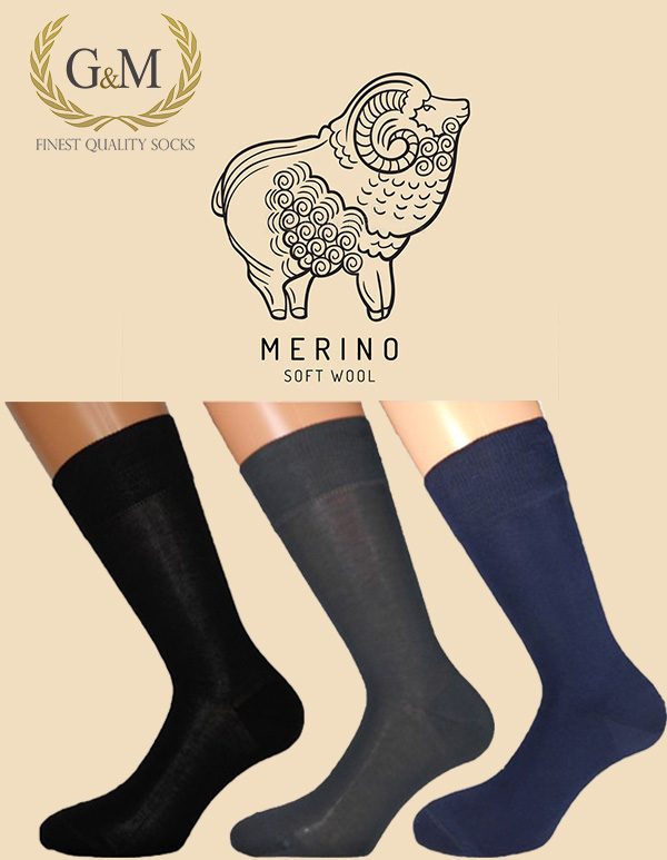 Мъжки чорапи от вълна мерино | G&M