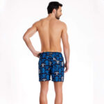 Бързосъхнещи мъжки бански шорти с UV защита | Minerva | Цвят: тъмно синьо-черни