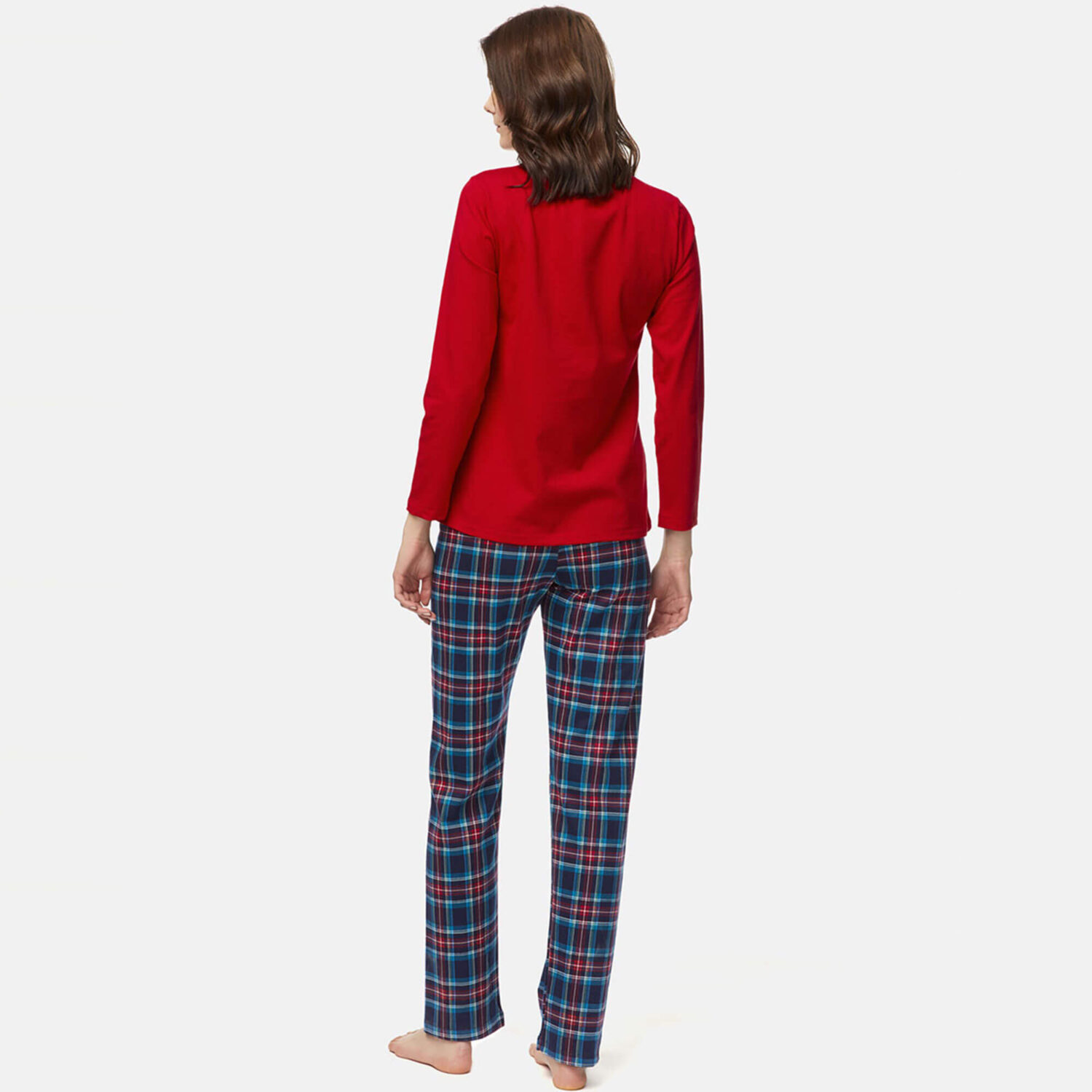Луксозна дамска пижама от 100% памук с дълъг ръкав и панталон Good Morning | Minerva | Есен-Зима