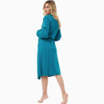 Дамски халат за вкъщи с дължина под коляното | Minerva | цвят: патешко син