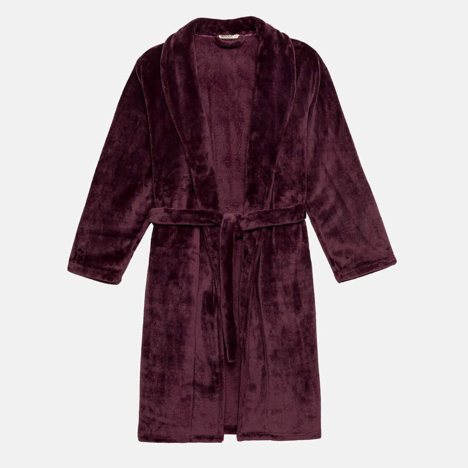 Дълъг домашен дамски халат полар в тъмно лилав цвят | Minerva