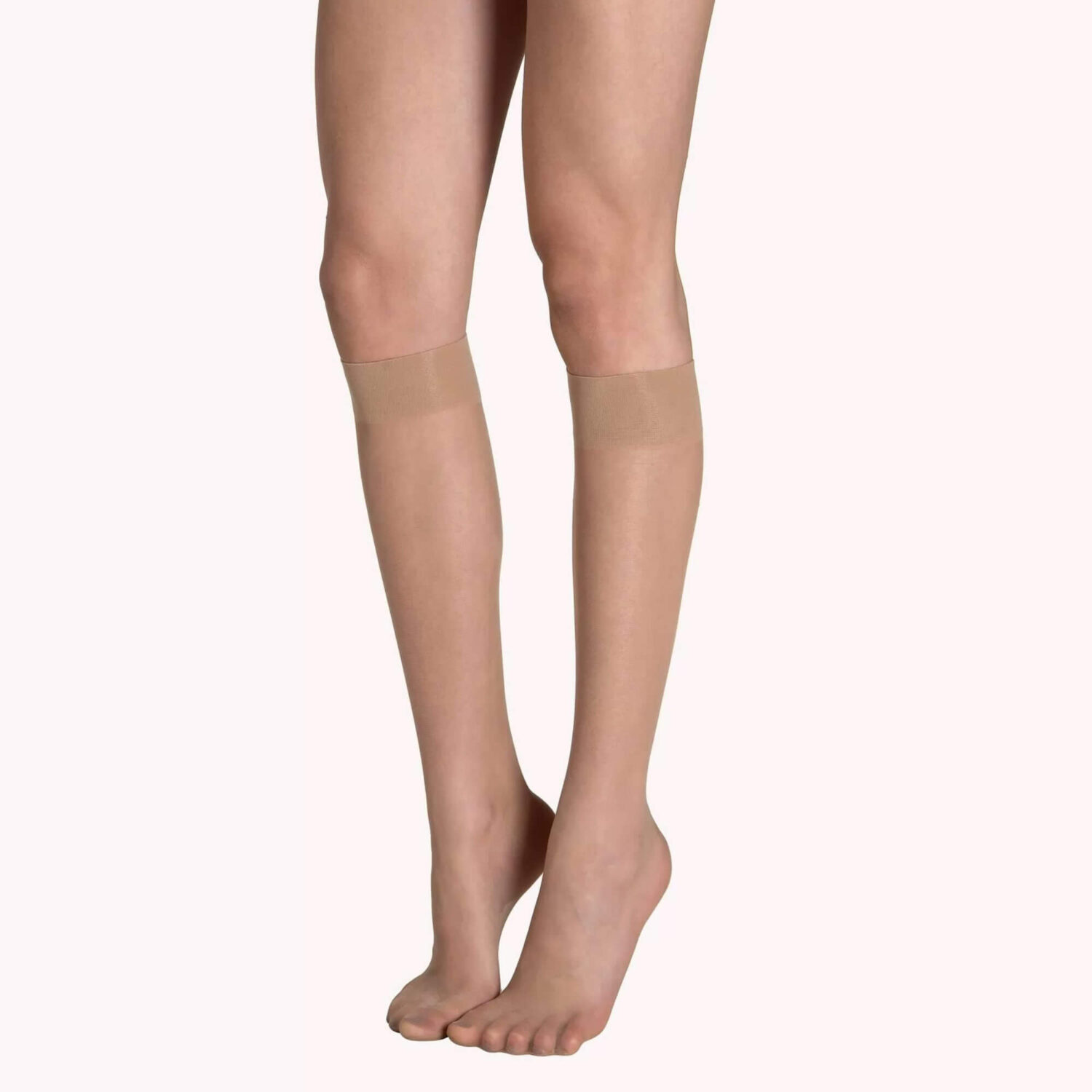 Комплект дамски тънки найлонови чорапи до коляното 15 den | Lisca | Цвят: телесни матови