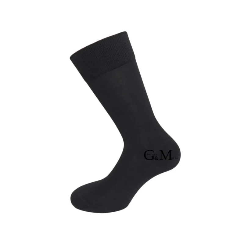Мъжки чорапи за костюм в антрацит от 100% мерсеризиран памук | G&M Socks