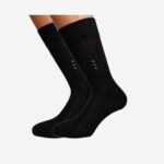 Черни мъжки чорапи с орнамент от 100% мерсеризиран памук | G&M Socks