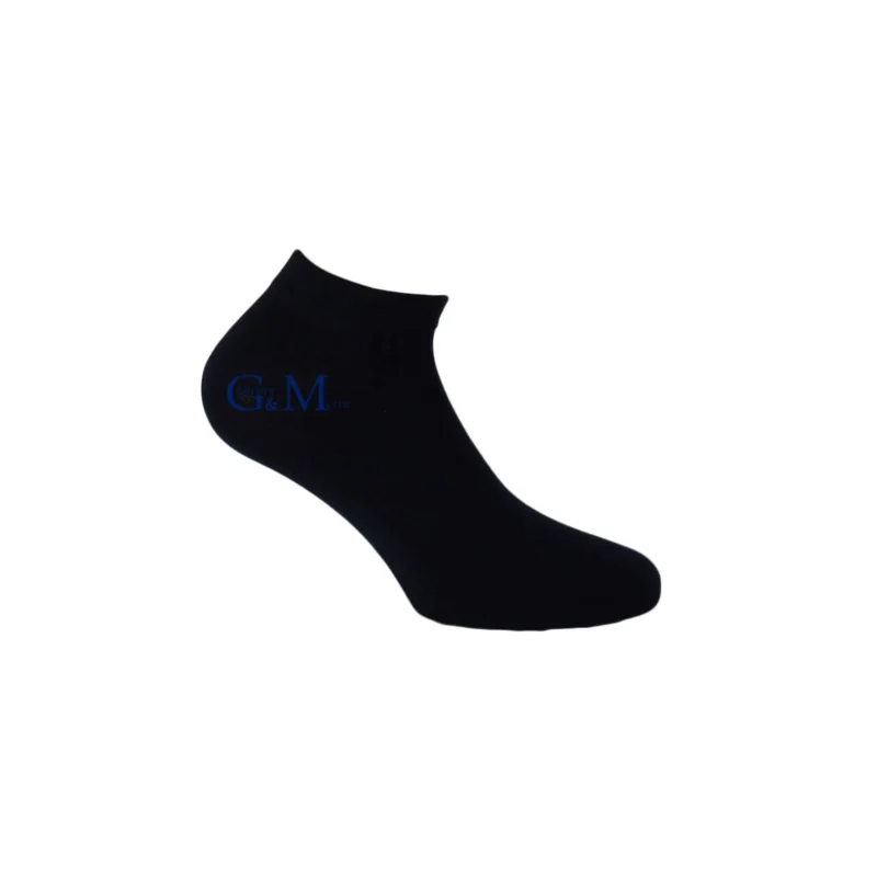 Черни летни дамски къси памучни чорапи за маратонки | G&M Socks