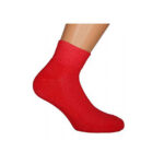 Дамски спортни чорапи от памук с усилено ходило | G&M Socks | Цвят: червен
