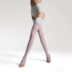 Силиконови чорапи с широка дантела Michelle 15 DEN | Gatta | Цвят: бели