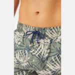 Mъжки бански шорти Khaki Forest с еластична талия с връзки за пристягане | Minerva