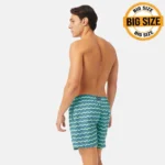 Голям размер мъжки бански шорти Aqua Aztec от промазана, бързосъхнеща материя с UV защита | Minerva