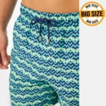 Голям размер мъжки бански шорти Aqua Aztec с еластична талия с връзки за пристягане | Minerva