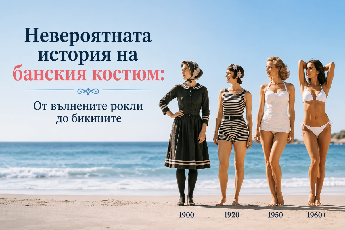 Невероятната история на банския костюм! От вълнените рокли до бикините
