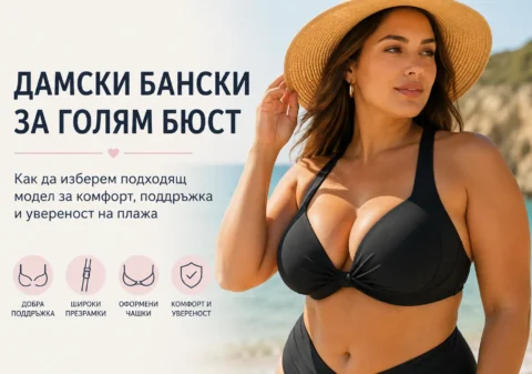 Начална страница 57 Подходящ бански за голям бюст – как да изберем удобен и добре поддържащ модел